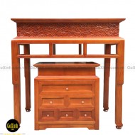 Bàn thờ chung cư mẫu Mây màu hương 1m27 Bàn thờ chung cư mẫu Mây màu hương 1m27