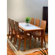Bàn Ăn Gỗ Sồi Chân Hươu Mặt Đá 6 Ghế Màu Hương Bàn Ăn Gỗ Sồi Chân Hươu Mặt Đá 6 Ghế Màu Hương