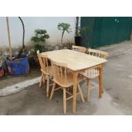 Bộ Bàn ghế ăn song tiện 4 ghế Bộ Bàn ghế ăn song tiện 4 ghế