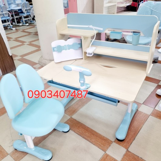 Bàn Học Sinh Chống Gù GXF05 Màu Xanh