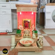 Bàn thần tài hiện đại gỗ sồi màu tự nhiên 41cm Bàn thần tài hiện đại gỗ sồi màu tự nhiên 41cm