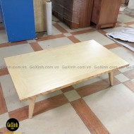 Bàn trà nhật gỗ sồi chân tiện màu gỗ 100cm Bàn trà nhật gỗ sồi chân tiện màu gỗ 100cm