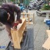 Giá sách treo tường gỗ tự nhiên 1m2